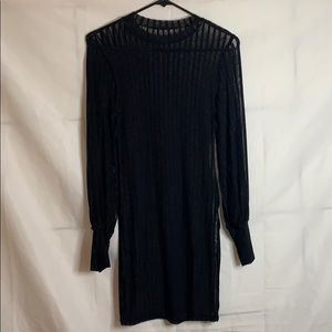 Long sleeve black dress